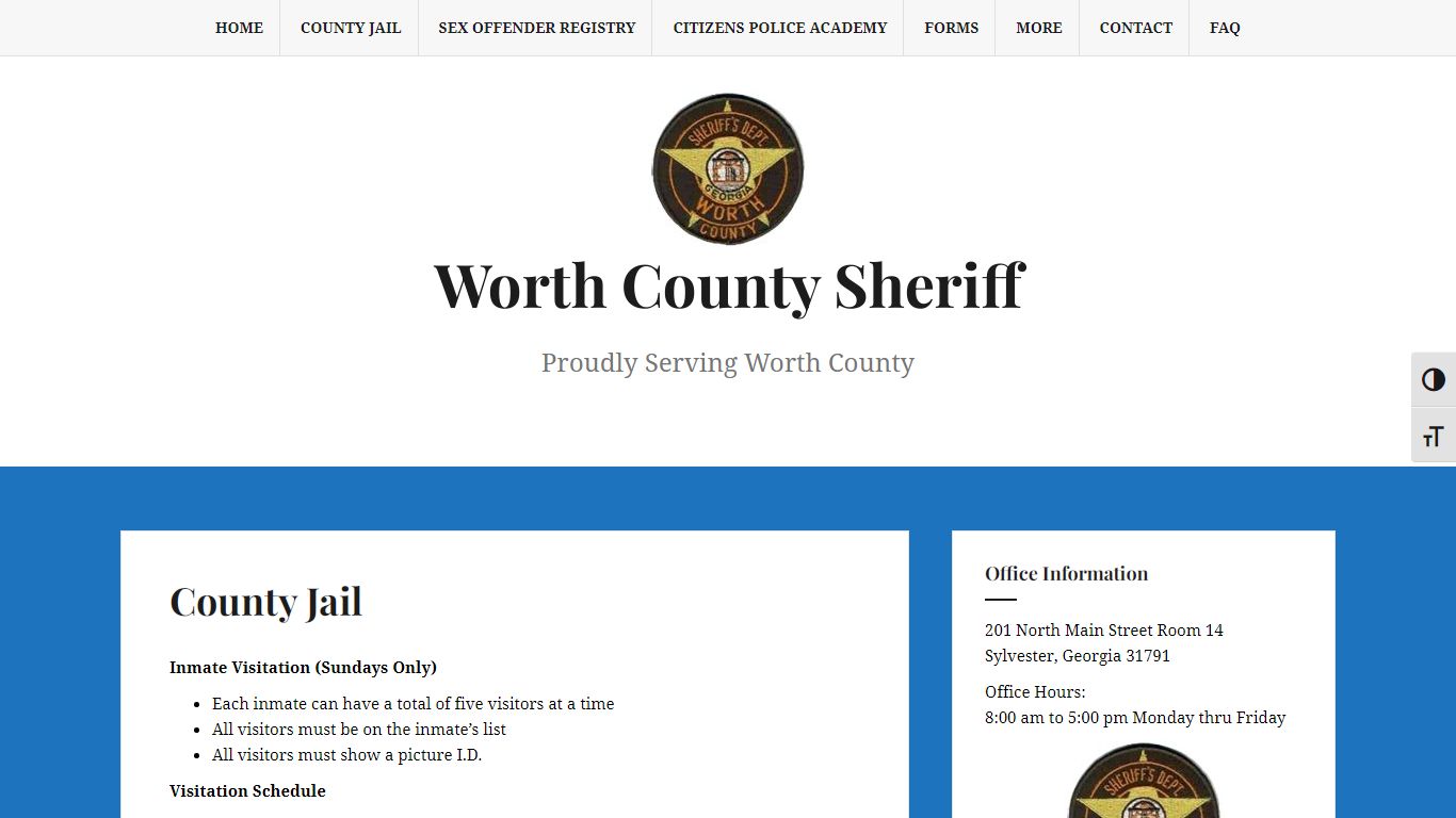 County Jail | Worth County Sheriff